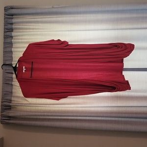 Maurice Red open front cardigan